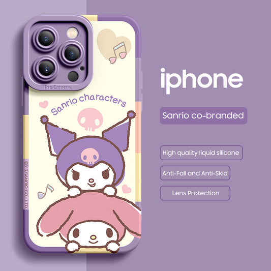 iPhone Lanyard Series | Fashion Cartoon Liquid Silicone Phone Case
