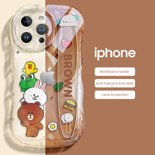 iPhone Series | LINE FRIENDS Design Transparent Wristband Phone Case