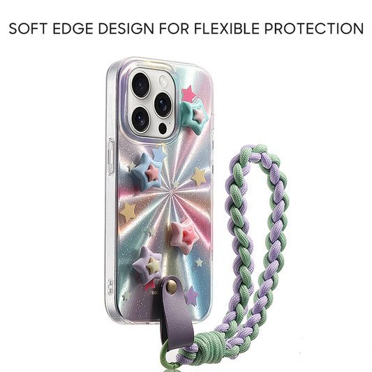 iPhone Lanyard Series | 3D Star Laser Phone Case