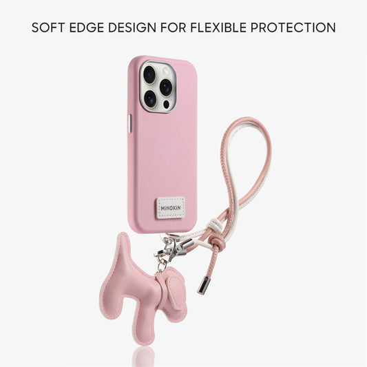 iPhone Lanyard Series | Genuine Leather Phone Case with Free Dachshund Pendant
