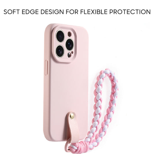 iPhone Lanyard Series | Liquid Silicone Lens Full Cover Phone Case