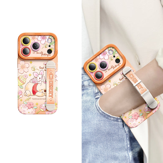 Série iPhone | Étui de téléphone avec bracelet en silicone liquide Art Series