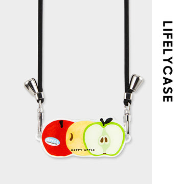 Phone Clip with Crossbody Lanyard  - Three Apples