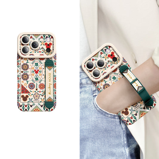 iPhone Wristband Series | Cute Cartoon Liquid Silicone Phone Case