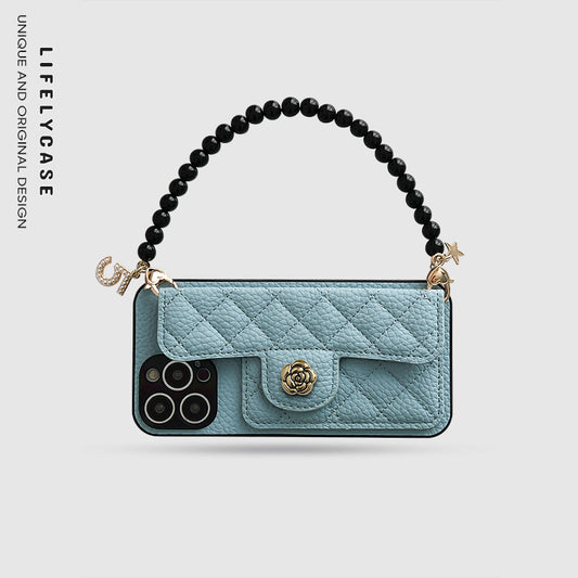 iPhone Lanyard Series | Coin Purse Design Genuine Leather Phone Case