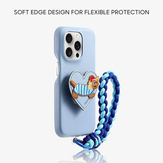 iPhone Lanyard Series | Cute Puppy Stand Phone Case