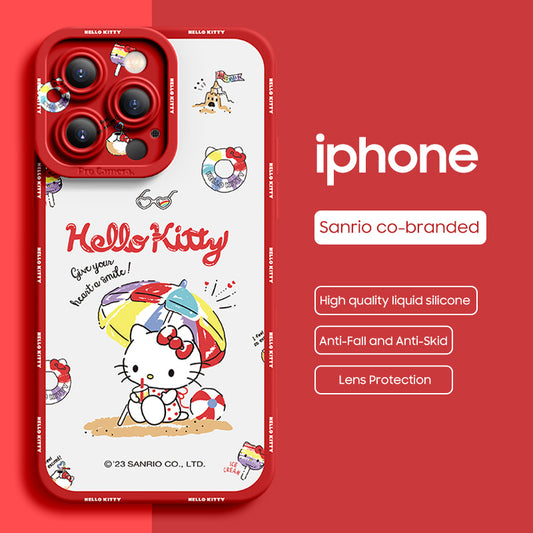 iPhone Lanyard Series | Fashion Cartoon Liquid Silicone Phone Case