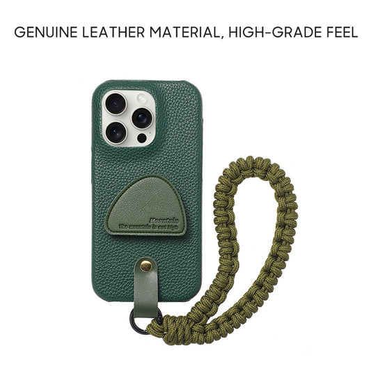 iPhone Lanyard Series | Leather Stand Phone Case