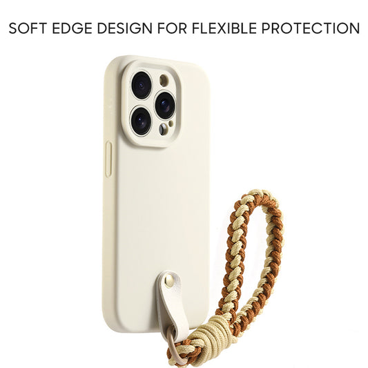 iPhone Lanyard Series | Liquid Silicone Lens Full Cover Phone Case