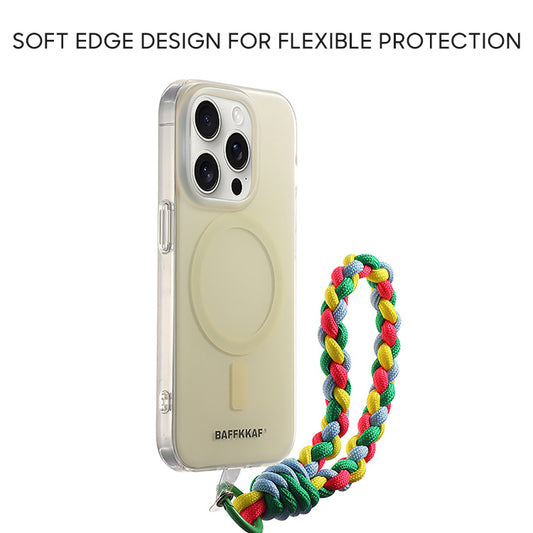 iPhone Lanyard Series | Frosted Yellow Phone Case with Magsafe Support