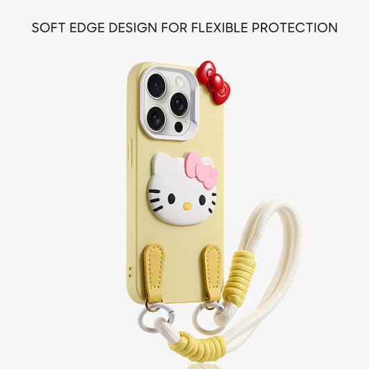 iPhone Lanyard Series | Hello Kitty Liquid Silicone Phone Case