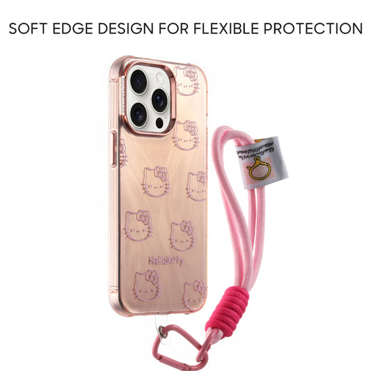 iPhone Lanyard Series | Cute Hello Kitty Electroplated Phone Case