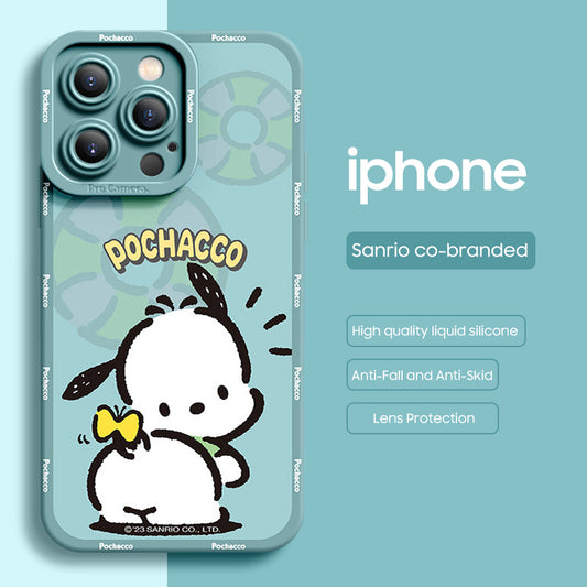 iPhone Lanyard Series | Fashion Cartoon Liquid Silicone Phone Case
