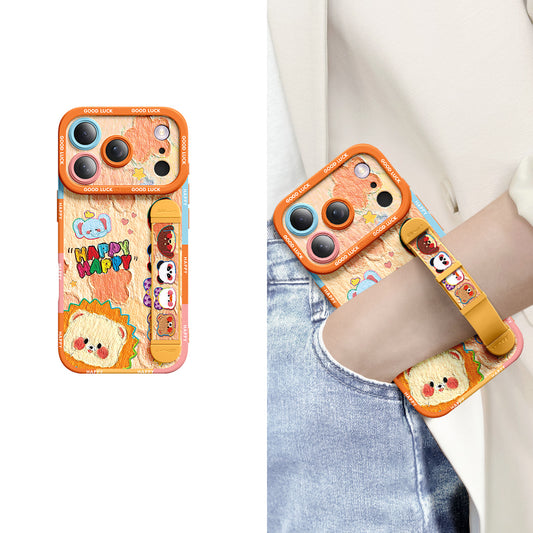 iPhone Wristband Series | Cute Little Animals Liquid Silicone Phone Case