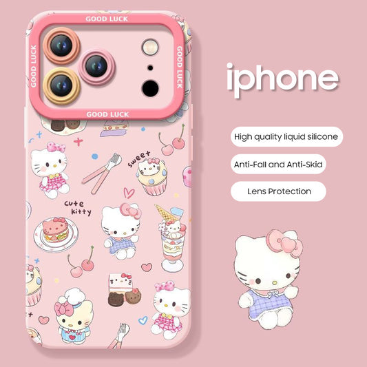 iPhone beads series | Hello Kitty Liquid Silicone Phone Case