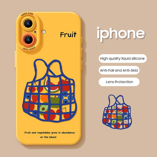 iPhone beads series | Dopamine Contrast Color Design Liquid Silicone Phone Case