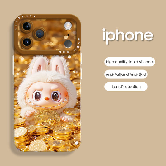 iPhone beads series | Labubu Cartoon Liquid Silicone Phone Case