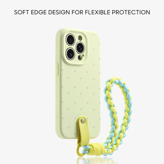 iPhone Lanyard Series | Liquid Silicone Lens Full Cover Phone Case