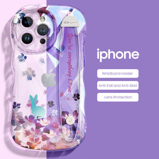 iPhone Series | “Sakura Series” Design Transparent Wristband Phone Case