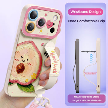 Serie de iPhone | Funda para teléfono con pulsera de silicona líquida Art Series