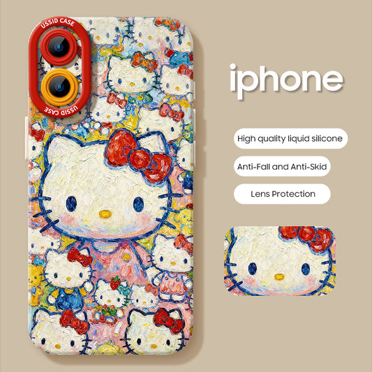 iPhone beads series | Hello Kitty Liquid Silicone Phone Case