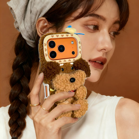 iPhone Series | 3D Plush Puppy Phone Case