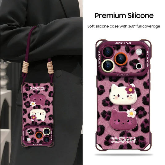 Leopard Kitty Crossbody Phone Case – Choose Your Strap