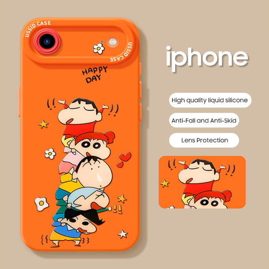 iPhone beads series | Crayon Shin-chan Liquid Silicone Phone Case