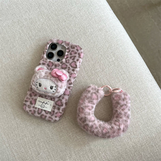 iPhone Series | Hello Kitty Liquid Silicone Plush Phone Case