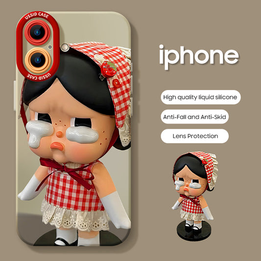 iPhone beads series | Cute Crying Baby Liquid Silicone Phone Case