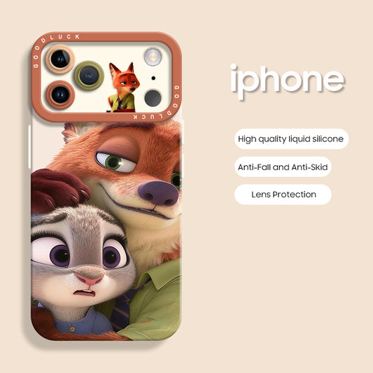 iPhone beads series | Cute Cartoon Liquid Silicone Phone Case