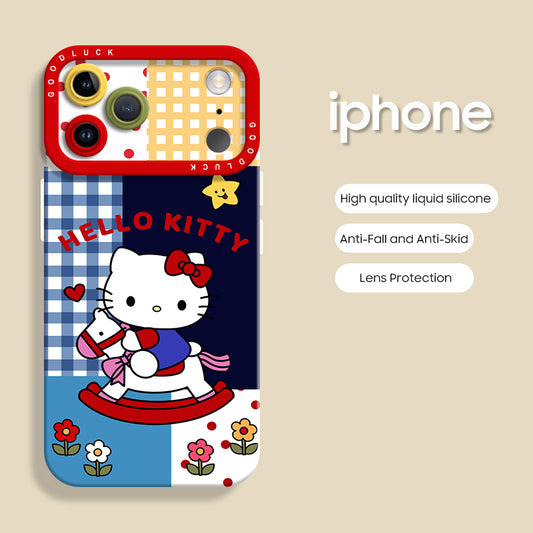 iPhone beads series | Hello Kitty Liquid Silicone Phone Case