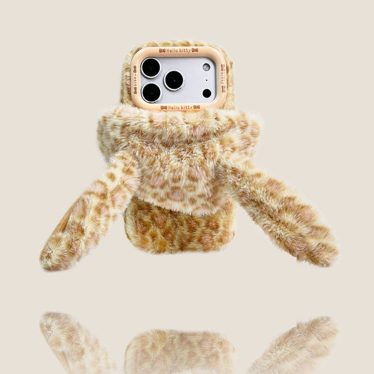 iPhone Series | Lop-Eared Rabbit Hat Plush Phone Case