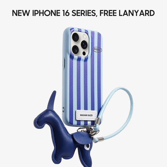 iPhone Lanyard Series | Genuine Leather Phone Case with Free Dachshund Pendant