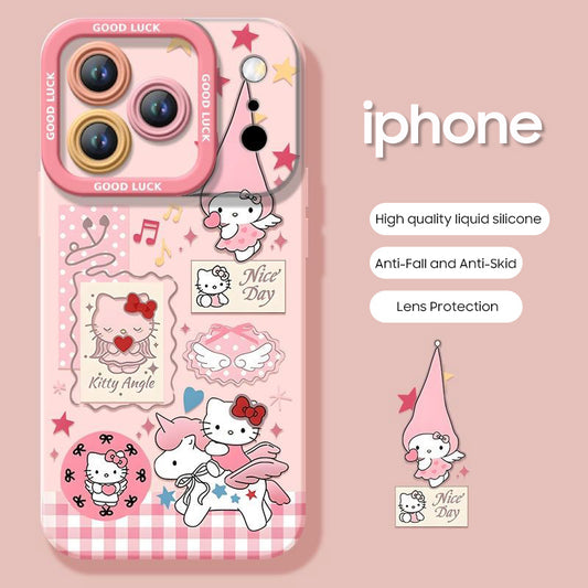 iPhone beads series | Hello Kitty Liquid Silicone Phone Case