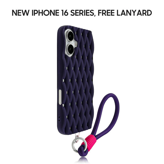 iPhone Lanyard Series | Woven Soft Liquid Silicone Phone Case