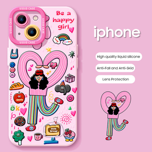 iPhone beads series | Original Design Cartoon Liquid Silicone Phone Case