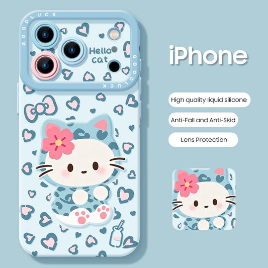 iPhone beads series | Hello Kitty Liquid Silicone Phone Case