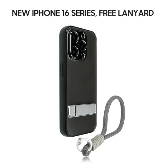 iPhone Lanyard Series | Invisible Folding Stand Frosted Phone Case