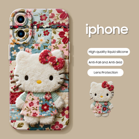 iPhone beads series | Hello Kitty Liquid Silicone Phone Case