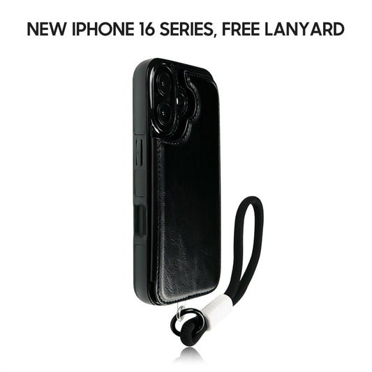 iPhone Lanyard Series | Card Holder Design Leather Phone Case