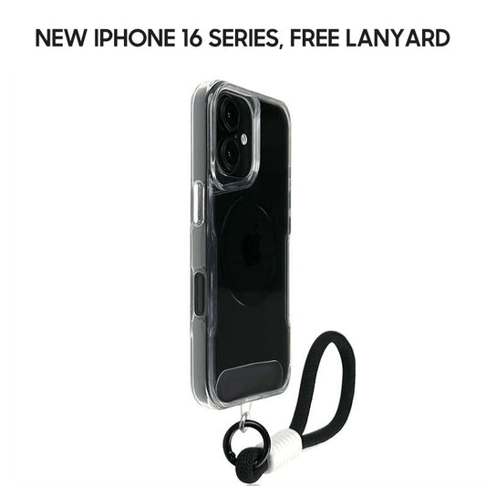 iPhone Lanyard Series | Transparent Liquid Silicone MagSafe Magnetic Phone Case