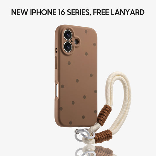 iPhone Lanyard Series | Polka Dot Liquid Silicone Phone Case