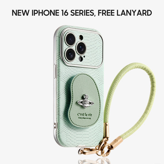 iPhone Lanyard Series | Vivienne Westwood Phone Holder Luxury Design Leather Phone Case