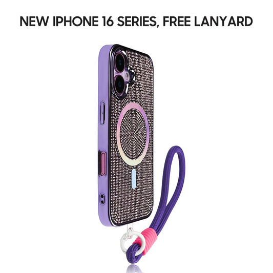 iPhone Lanyard Series | Diamond Design Magsafe Magnetic Phone Case