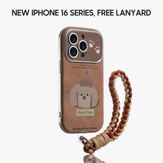 iPhone Lanyard Series | Brown Cartoon Phone Case