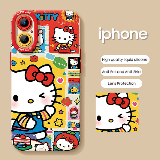 iPhone beads series | Hello Kitty Liquid Silicone Phone Case
