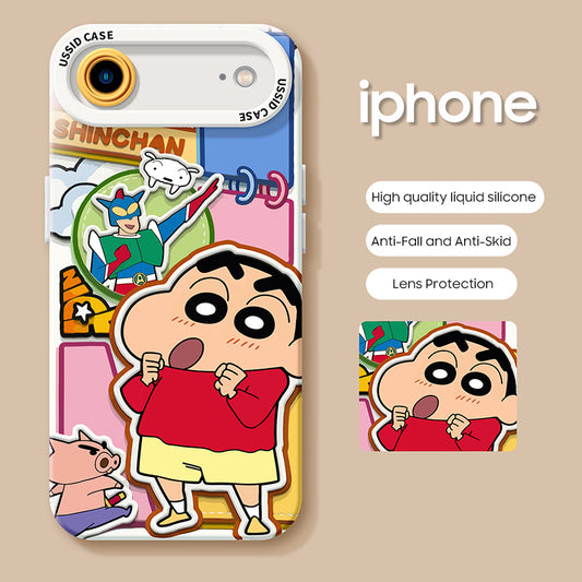iPhone beads series | Crayon Shin-chan Design Liquid Silicone Phone Case