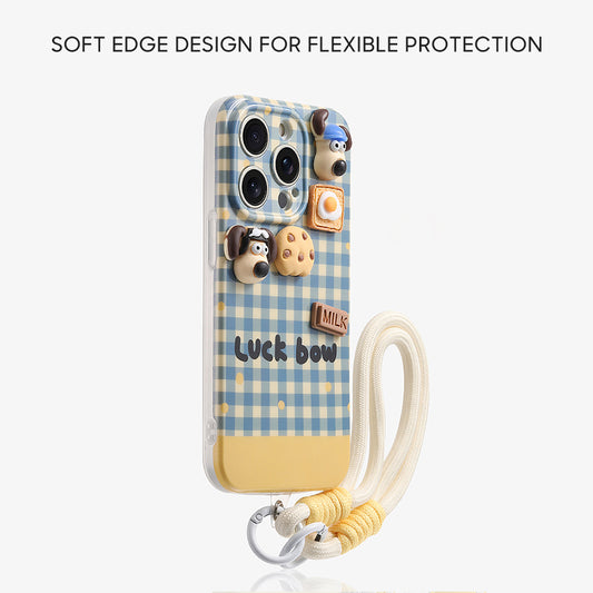 iPhone Lanyard Series | Cartoon Girl Airbag Holder Phone Case