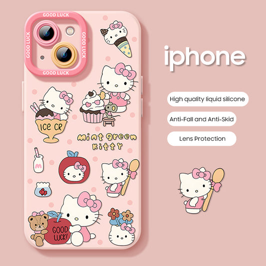 iPhone beads series | Hello Kitty Liquid Silicone Phone Case